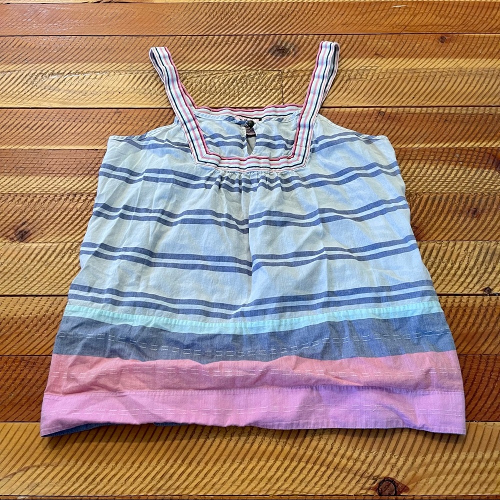 Women’s Juicy Couture Boho Stripe Tank Top Pink & Blue Size 12